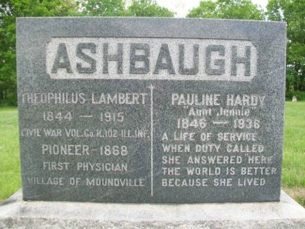 THEOPHILUS LAMBERT ASHBAUGH WAR MEMORIAL CEMETERY STONE