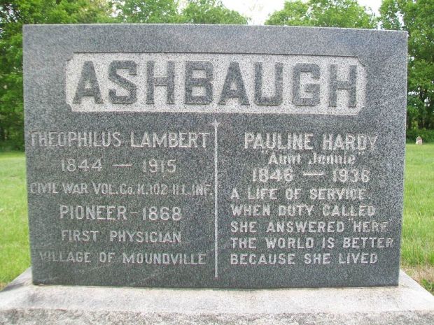 THEOPHILUS LAMBERT ASHBAUGH WAR MEMORIAL CEMETERY STONE