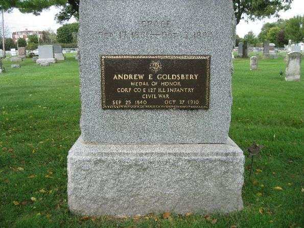 CORP ANDREW E. GOLDSBERY MEDAL OF HONOR GRAVESTONE