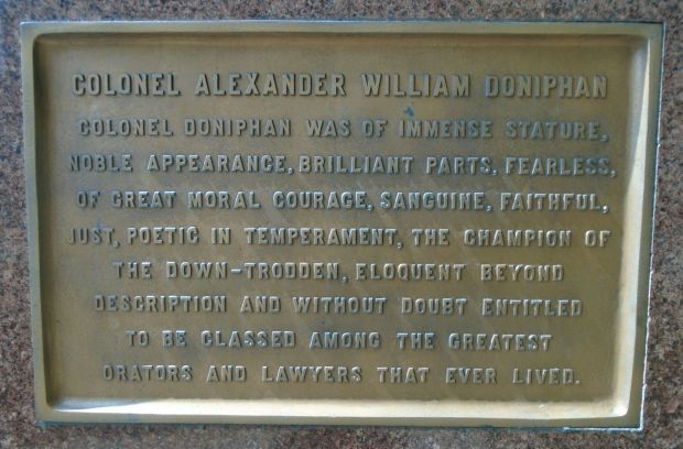 COLONEL ALEXANDER W. DONIPHAN WAR MEMORIAL PLAQUE B