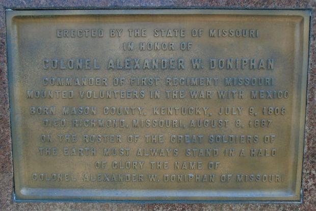 COLONEL ALEXANDER W. DONIPHAN WAR MEMORIAL PLAQUE A