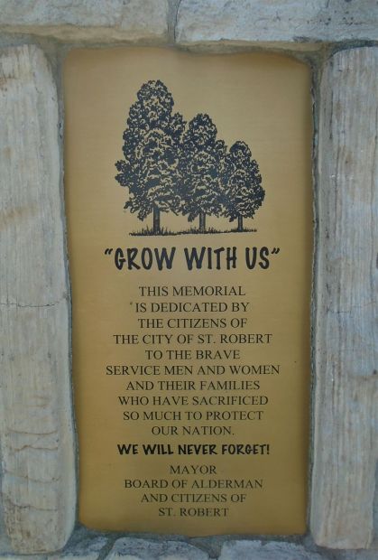 CITY OF ST. ROBERT VETERANS MEMORIAL PLAQUE