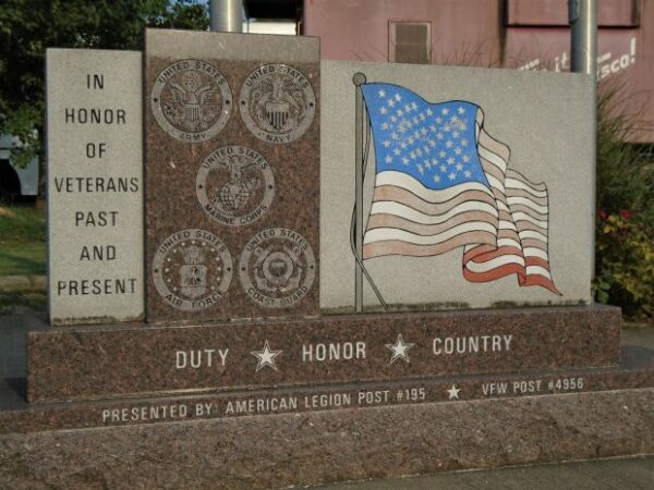 AMERICAN LEGION POST #195 AND VFW POST #4956 VETERANS MEMORIAL FRONT