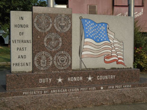 AMERICAN LEGION POST #195 AND VFW POST #4956 VETERANS MEMORIAL FRONT