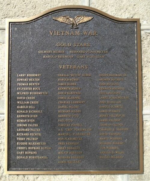 WESTPHALIA VIETNAM WAR MEMORIAL PLAQUE
