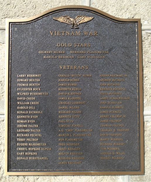 WESTPHALIA VIETNAM WAR MEMORIAL PLAQUE