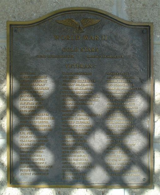 WESTPHALIA WORLD WAR II MEMORIAL PLAQUE
