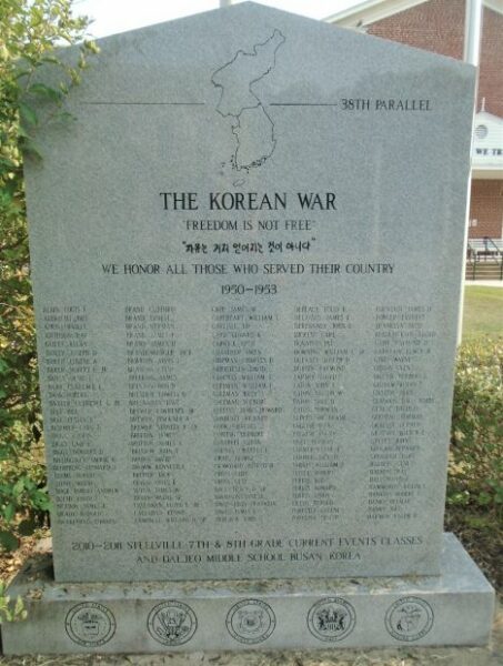 STEELVILLE KOREAN WAR MEMORIAL FRONT
