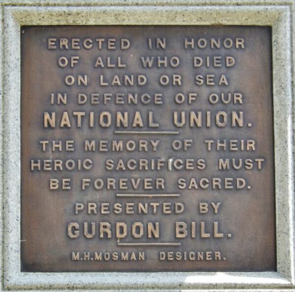 SPRINGFIELD WAR OF THE REBELLION MEMORIAL PLAQUE C