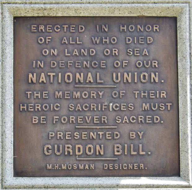 SPRINGFIELD WAR OF THE REBELLION MEMORIAL PLAQUE C