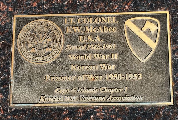 LT. COLONEL F.W. MCABEE WAR MEMORIAL PLAQUE