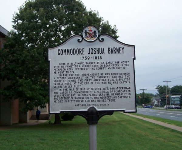 COMMODORE JOSHUA BARNEY 1759-1818 WAR MEMORIAL MARKER