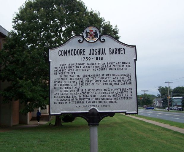 COMMODORE JOSHUA BARNEY 1759-1818 WAR MEMORIAL MARKER