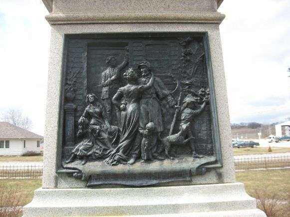 ABRAHAM LINCOLN CIVIL WAR MEMORIAL BAS-RELIEF D