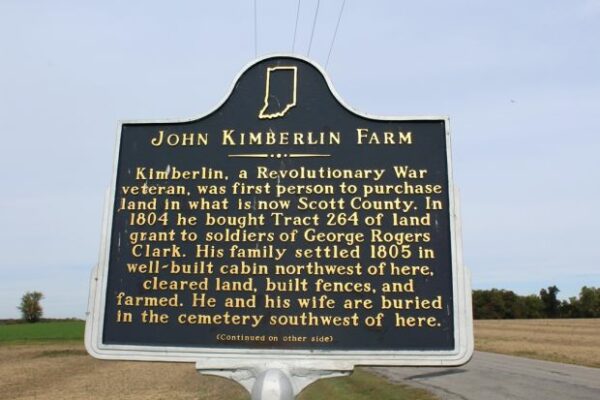 JOHN KIMBERLIN FARM REVOLUTIONARY WAR MEMORIAL MARKER FRONT