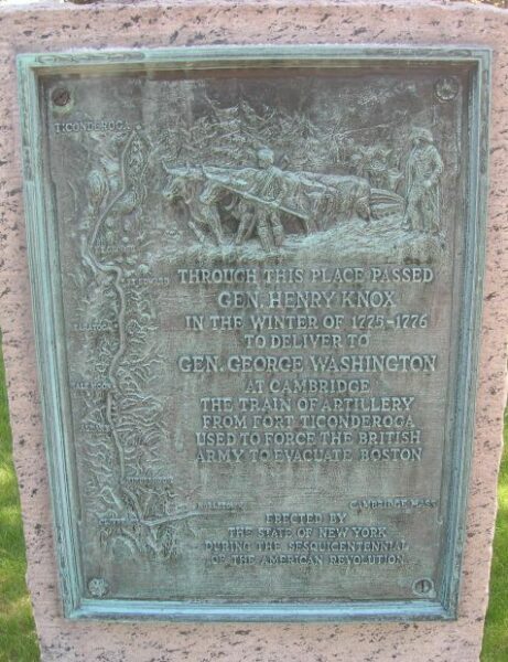 GENERAL HENRY KNOX WAR MEMORIAL WATERFORD PLAQUE