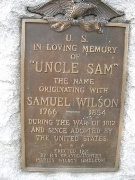 “UNCLE SAM” WAR MEMORIAL PLAQUE