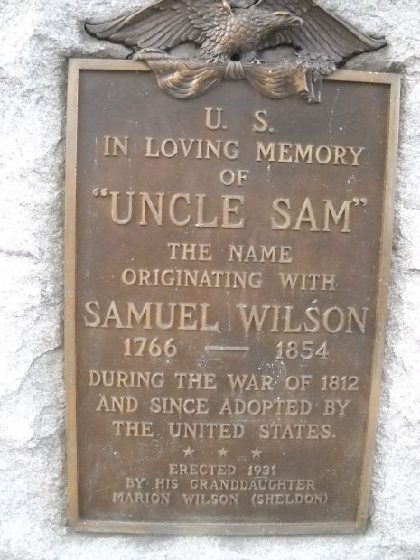 “UNCLE SAM” WAR MEMORIAL PLAQUE