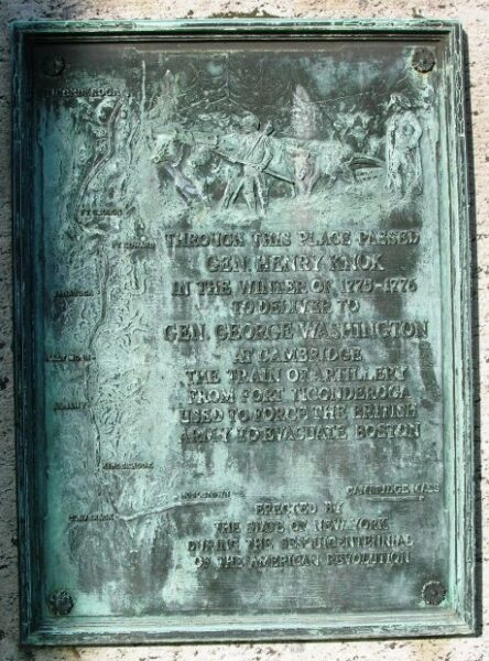 GENERAL HENRY KNOX WAR MEMORIAL EAST GREENBUSH PLAQUE