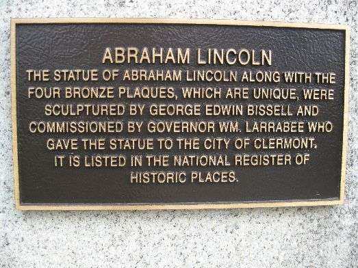 ABRAHAM LINCOLN CIVIL WAR MEMORIAL PLAQUE