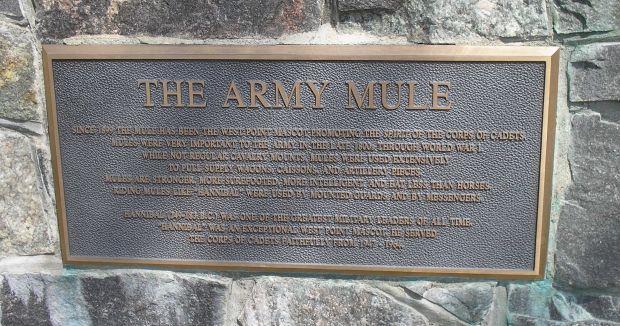 THE ARMY MULE MEMORIAL PLAQUE