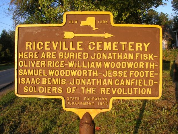 RICEVILLE CEMETERY REVOLUTIONARY SOLDIERS MEMORIAL MARKER