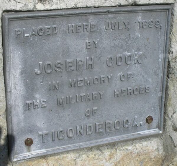 MILITARY HEROES OF TICONDEROGA MEMORIAL PLAQUE