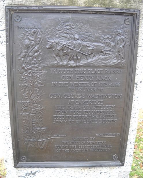 GENERAL HENRY KNOX WAR MEMORIAL KINDERHOOK PLAQUE
