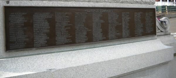 HILLSDALE SOLDIERS AND SAILORS MEMORIAL PLAQUE