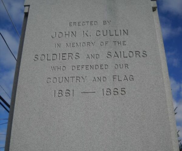 HILLSDALE SOLDIERS AND SAILORS MEMORIAL DEDICATION STONE