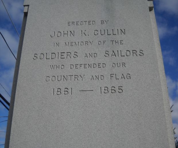 HILLSDALE SOLDIERS AND SAILORS MEMORIAL DEDICATION STONE