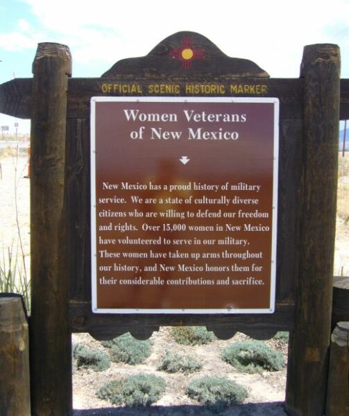 WOMEN VETERANS OF NEW MEXICO WAR MEMORIAL MARKER FRONT