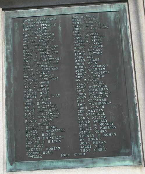 PASSAIC COUNTY SOLDIERS AND SAILORS MEMORIAL PLAQUE F