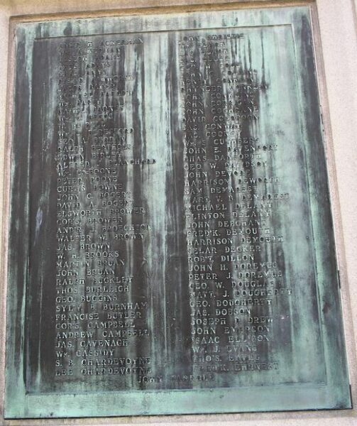 PASSAIC COUNTY SOLDIERS AND SAILORS MEMORIAL PLAQUE E