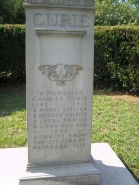 CHARLES CURIE WAR MEMORIAL DEDICATION STONE