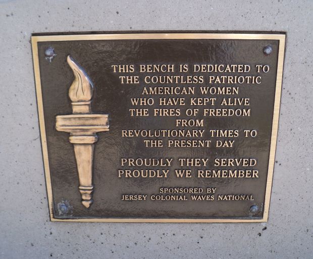 THE FIRES OF FREEDOM WAR MEMORIAL BENCH PLAQUE