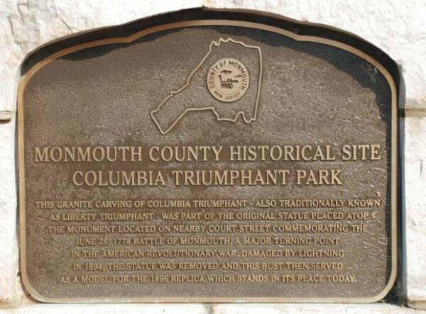 COLUMBIA TRIUMPHANT PARK MEMORIAL PLAQUE