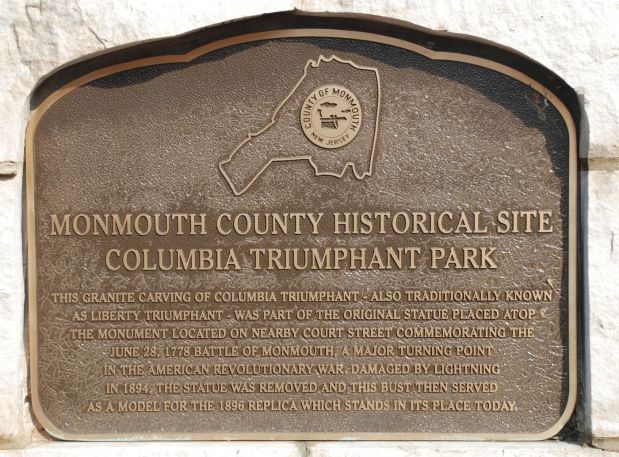 COLUMBIA TRIUMPHANT PARK MEMORIAL PLAQUE