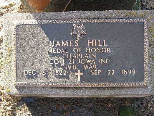 CHAPLAIN JAMES HILL MEDAL OF HONOR GRAVESTONE