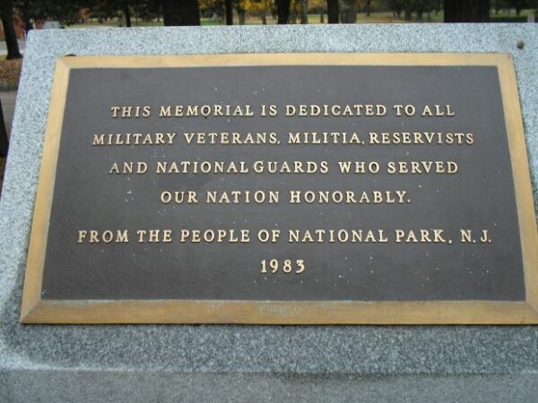 NATIONAL PARK ARMED SERVICES MEMORIAL PLAQUE