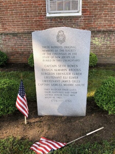BRIDGETON SOCIETY OF THE CINCINNATI REVOLUTIONARY WAR MEMORIAL