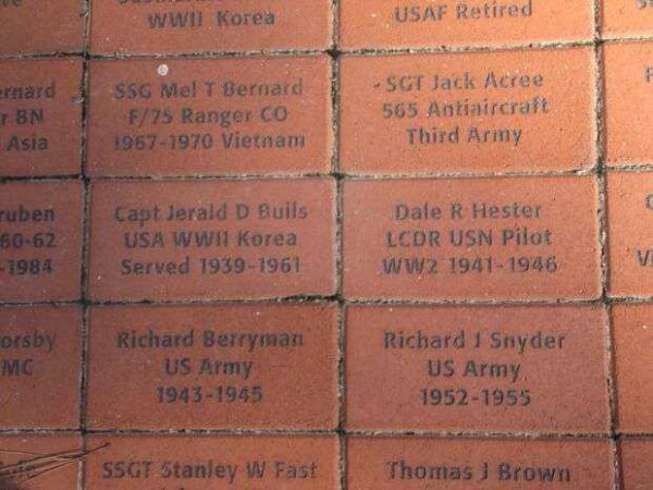 HOT SPRINGS VILLAGE VETERAN’S MEMORIAL BRICKS
