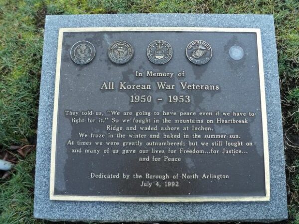 NORTH ARLINGTON WAR MEMORIAL PLAQUE C