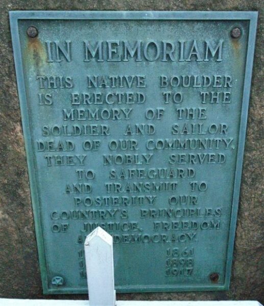 WAVERLY SOLDIER AND SAILOR WAR MEMORIAL PLAQUE