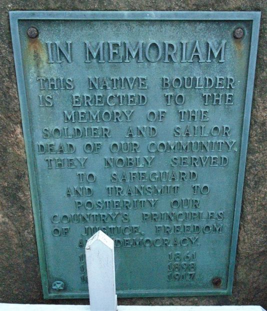 WAVERLY SOLDIER AND SAILOR WAR MEMORIAL PLAQUE