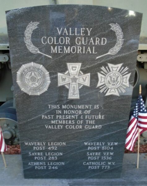VALLEY COLOR GUARD MEMORIAL DEDICATION STONE