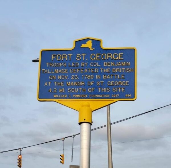 FORT ST. GEORGE REVOLUTIONARY WAR MEMORIAL MARKER