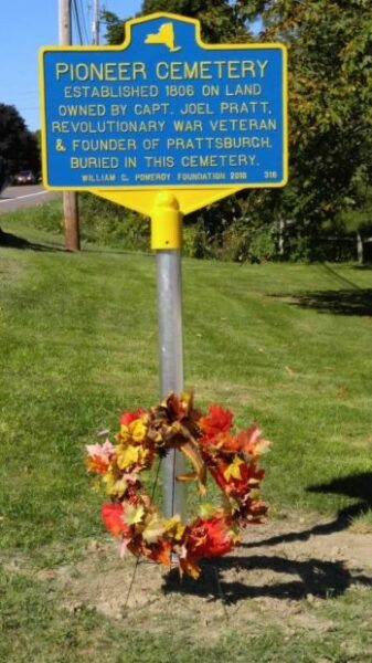PIONEER CEMETERY REVOLUTIONARY WAR VETERAN MEMORIAL MARKER