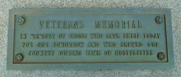 BATH LIONS CLUB VETERANS MEMORIAL PLAQUE B