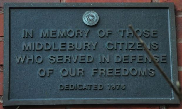MIDDLEBURY VETERANS IN DEFENSE OF FREEDOM MEMORIAL PLAQUES